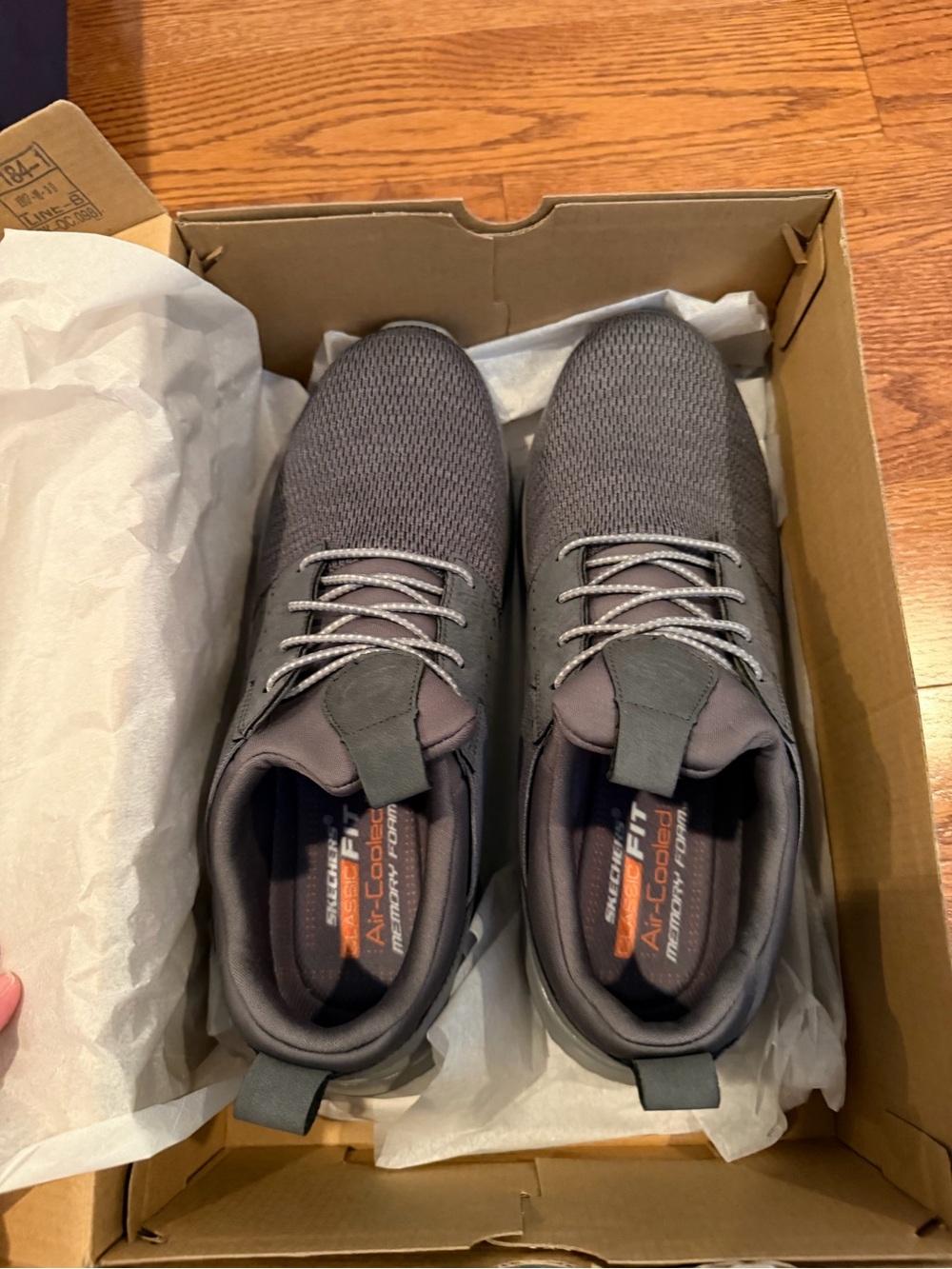Skechers Men’s Charcoal Gray Athletic Lace-Up Sneakers